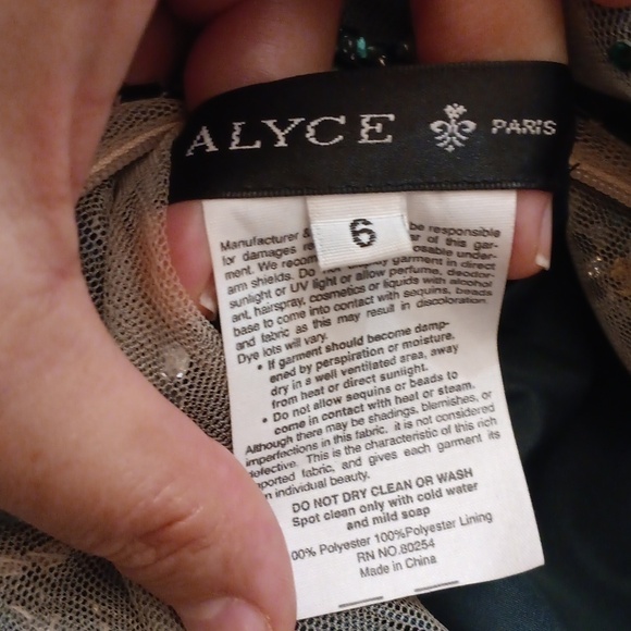 Alyce paris emerald dress size 6 - Picture 12 of 16